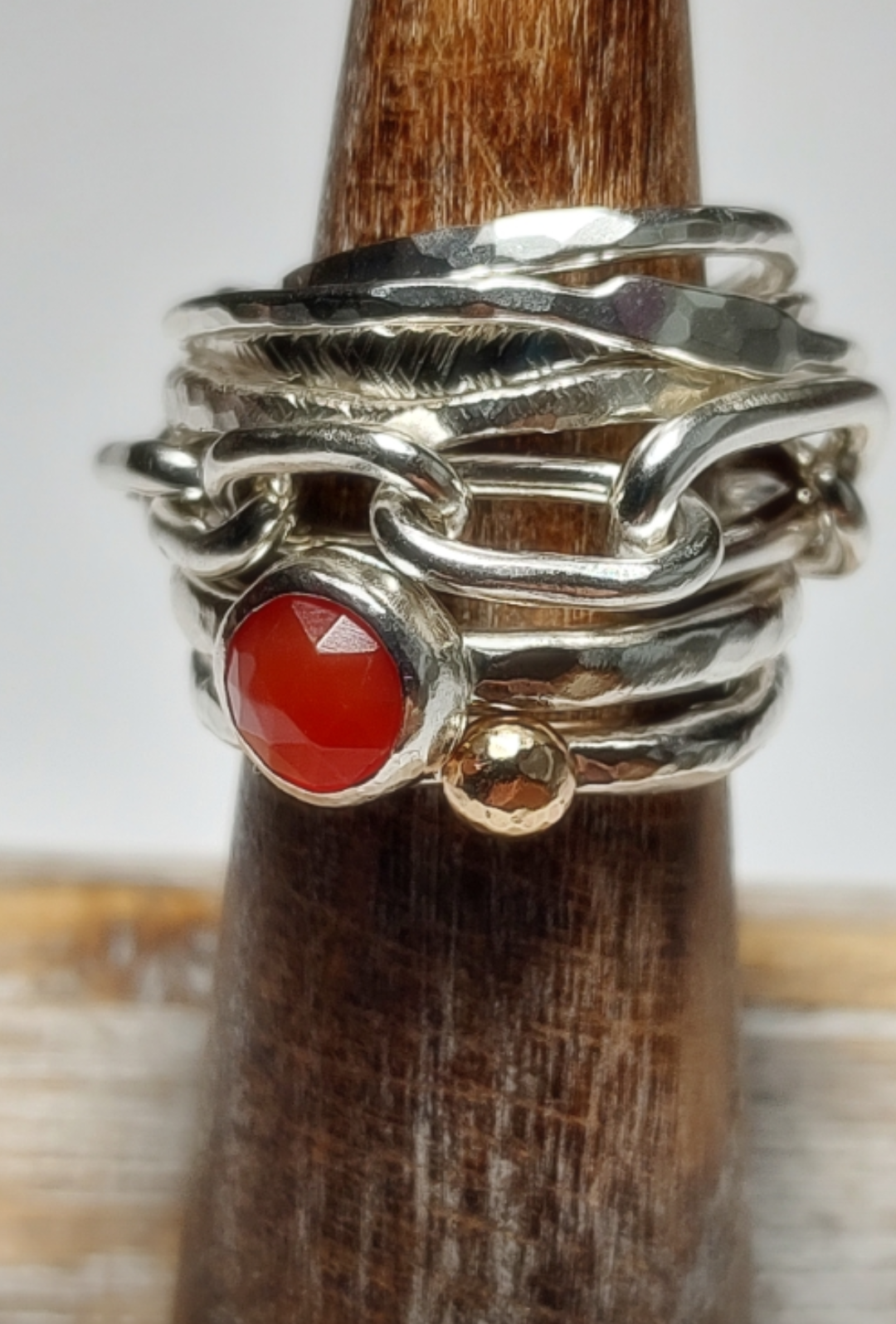 Red Carnelian Stacking Ring