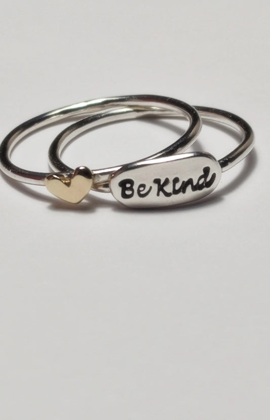 Be Kind Stacking Ring Set