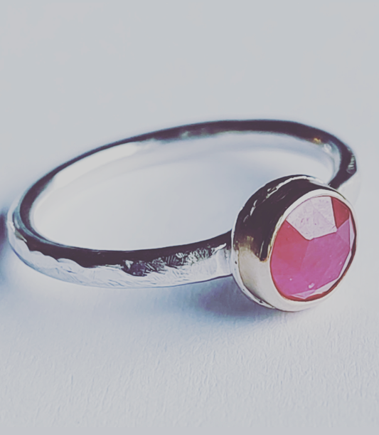 Pink Sapphire Stacking Ring