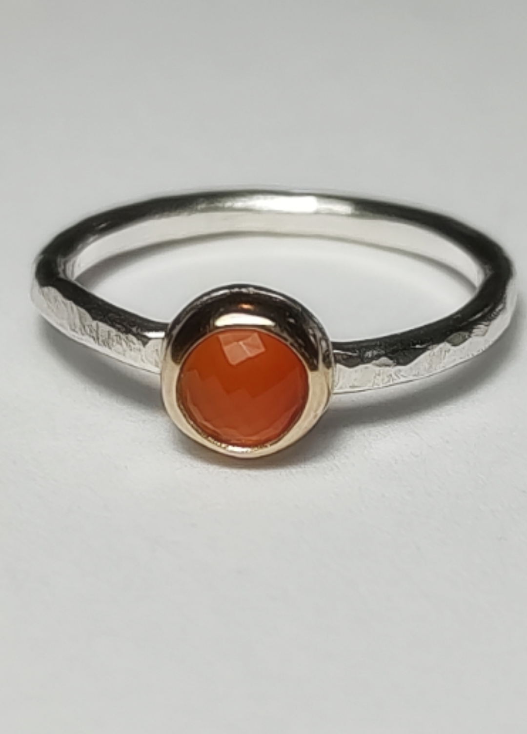 Carnelian Stacking Ring-set in 14K Gold