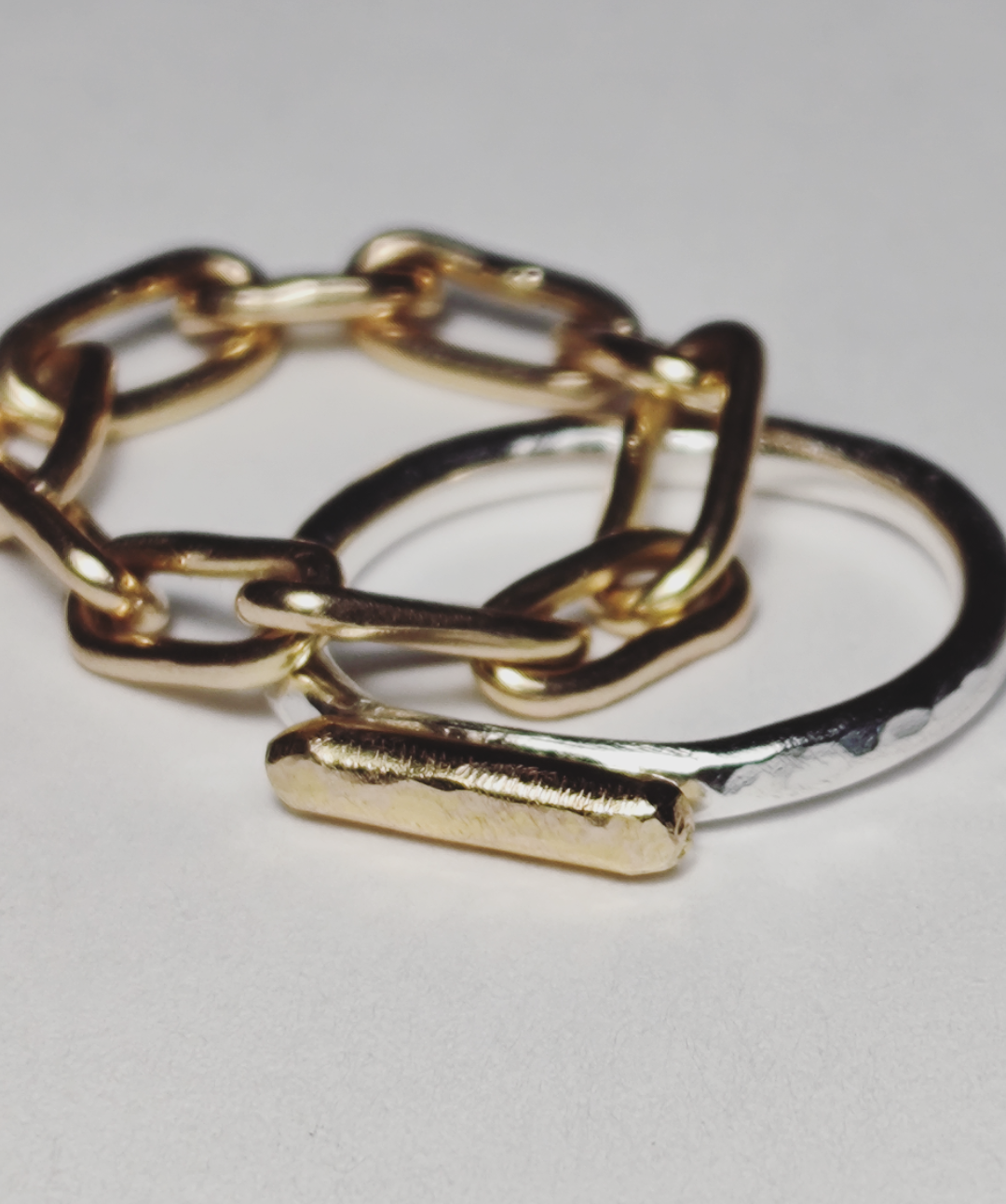 The Golden Bar Stacking Ring