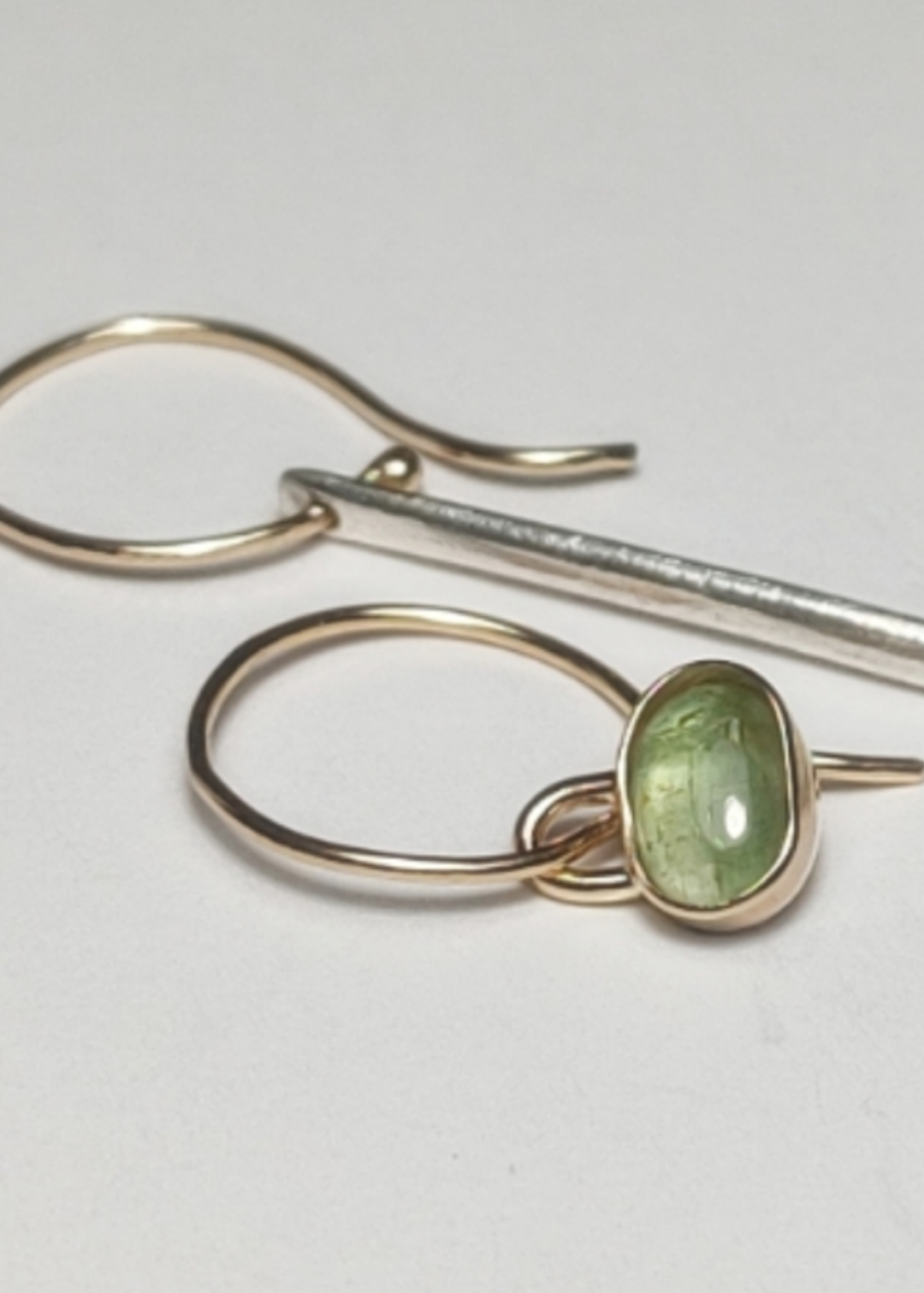 Mixed Charm Earrings - Light Green Tourmaline