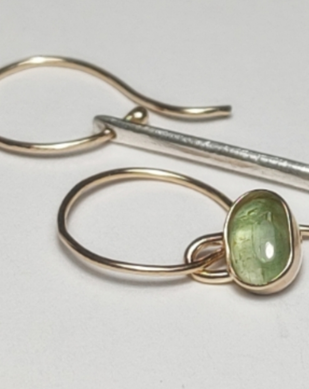 Mixed Charm Earrings - Light Green Tourmaline