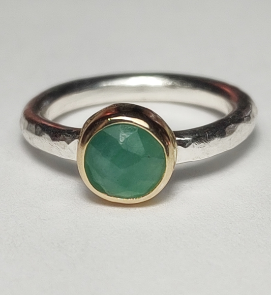 Natural Emerald Stacking Ring