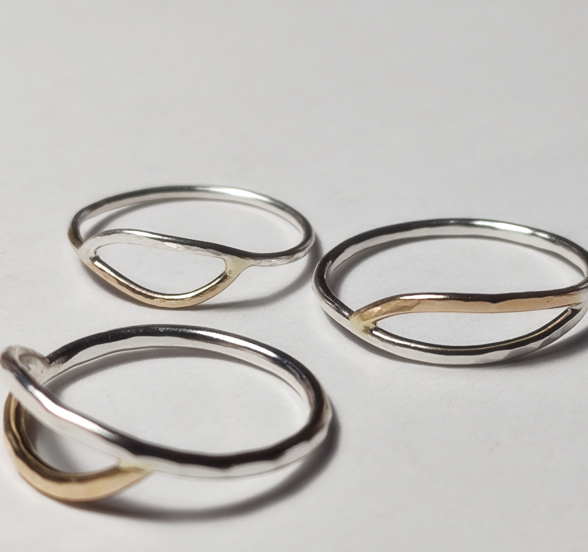 Mixed Metal Flow Ring - Medium