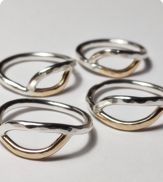 Mixed Metal Flow Ring - Ultra Thick