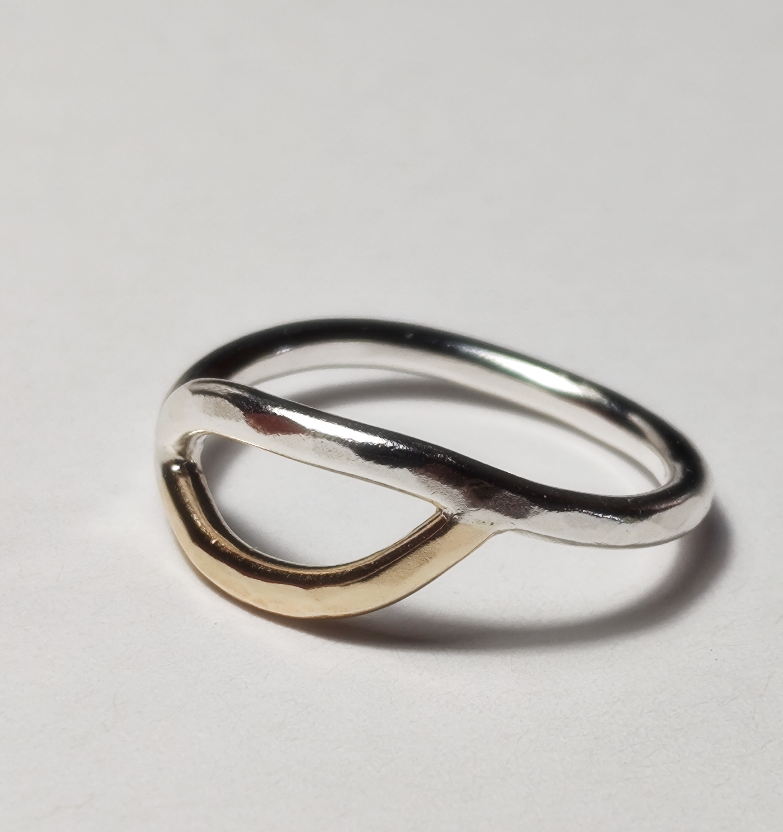 Mixed Metal Flow Ring - Ultra Thick
