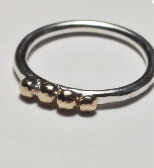 Gold Pebble Ring