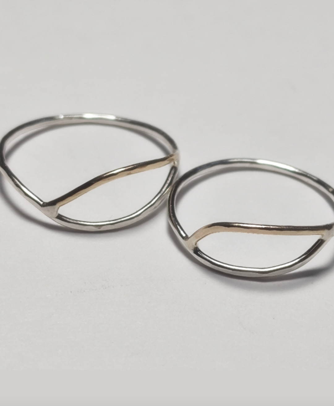 Mixed Metal Flow Ring -  Thin