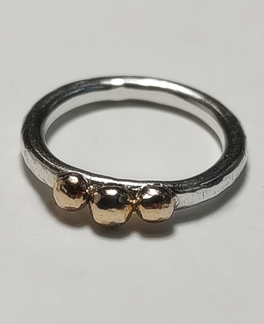 Gold Pebble Ring