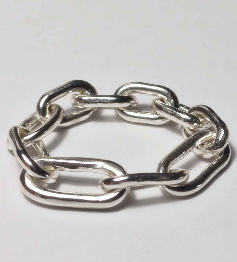 Unity Chain Ring - Patchwork Silver