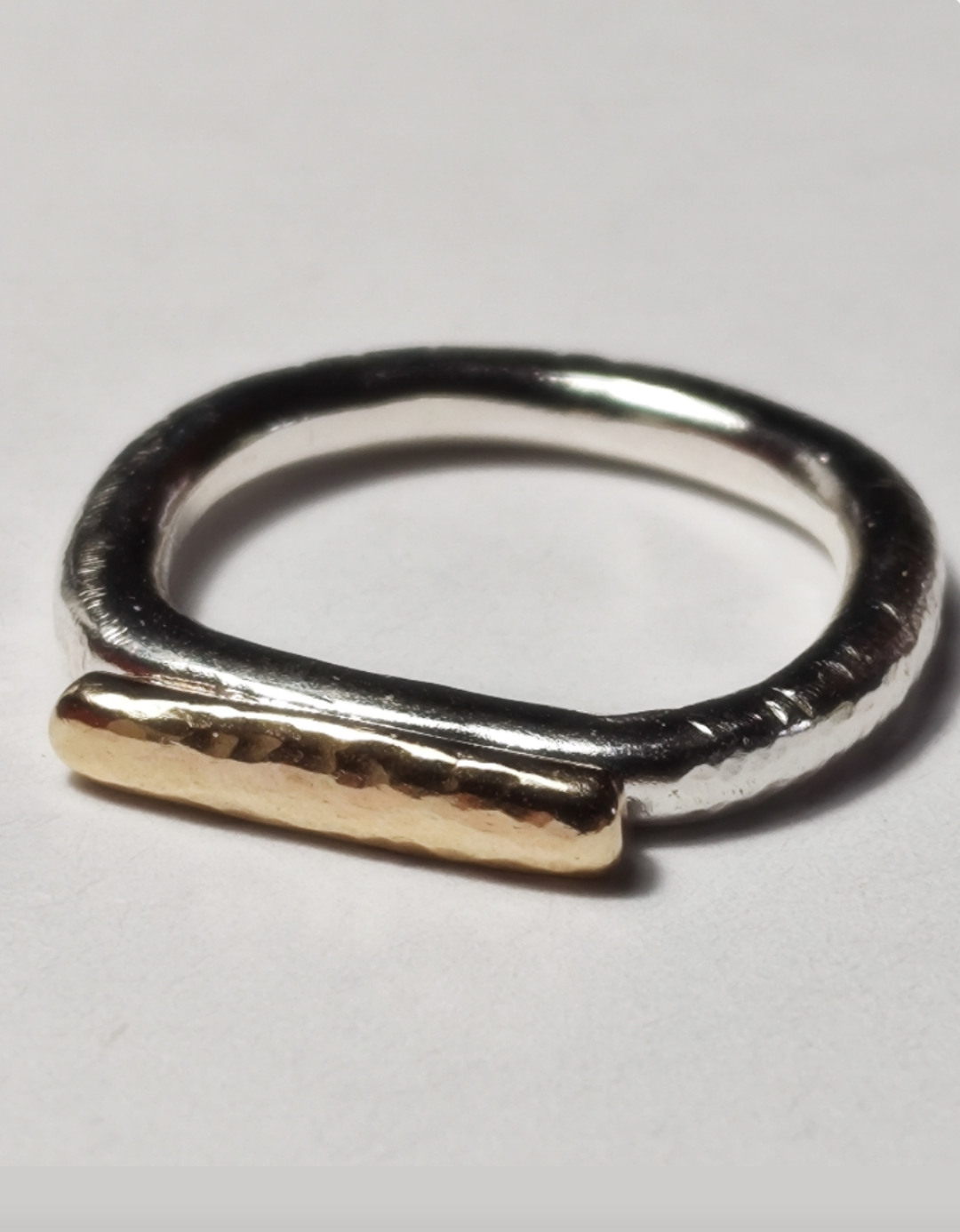 Gold Bar Stacking Ring