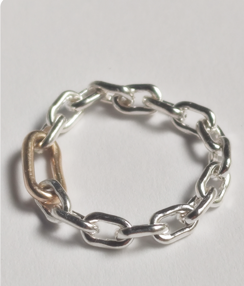 Unity Chain Ring - Thin Mixed Metal - #1 SELLER!