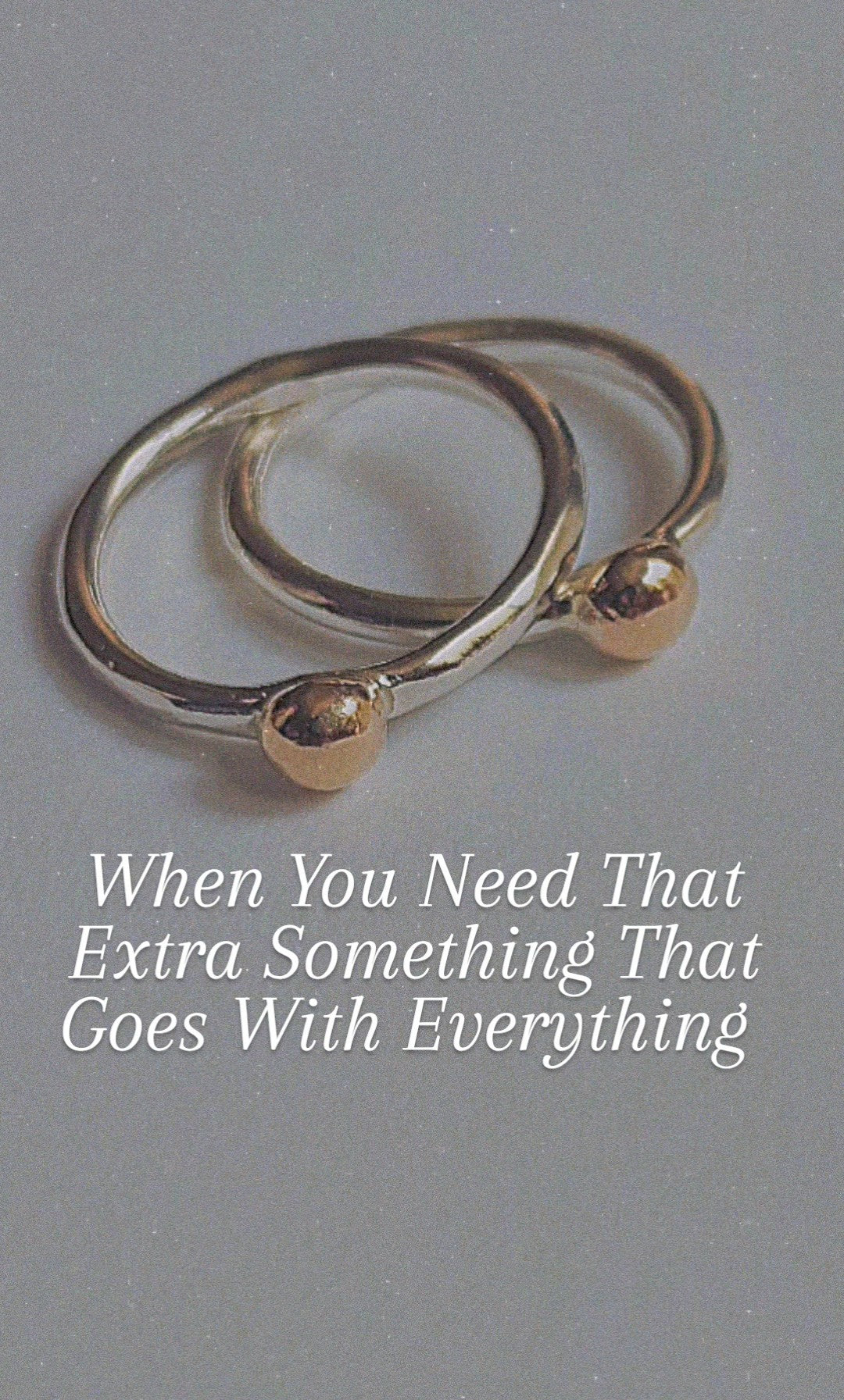 Gold Ball Stacking Ring