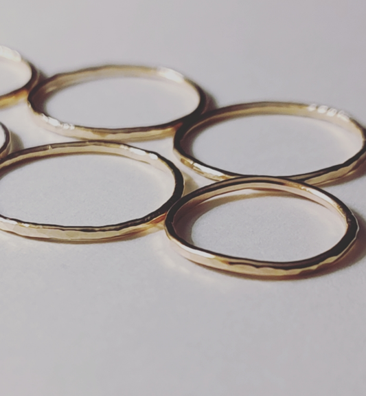 10K Gold Simple Stacking Rings