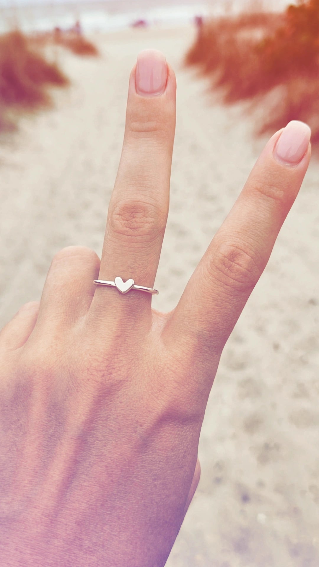 Silver Mini Heart Ring